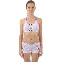 Cute Mouse - Valentines Day Back Web Sports Bra Set by Valentinaart