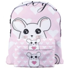 Cute Mouse - Valentines Day Giant Full Print Backpack by Valentinaart