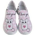 Cute mouse - Valentines day Women s Lightweight Slip Ons View1