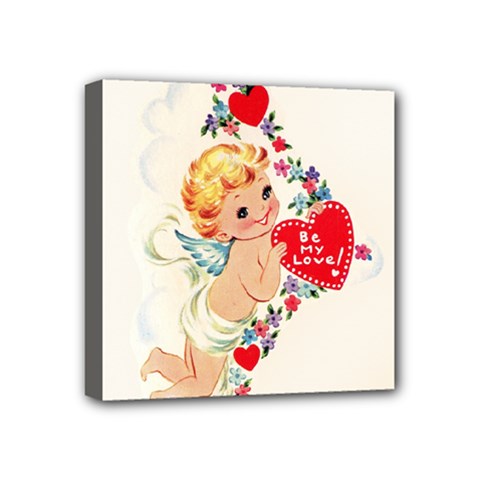 Cupid - Vintage Mini Canvas 4  X 4  by Valentinaart