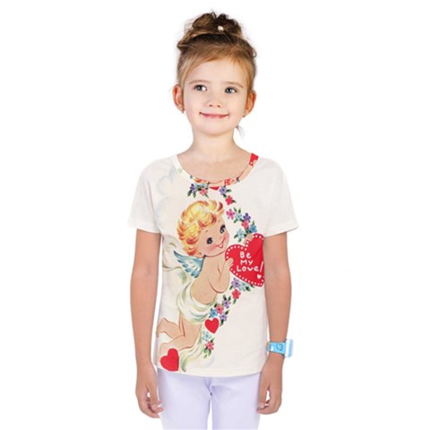 Cupid - Vintage Kids  One Piece Tee by Valentinaart