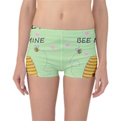 Bee Mine Valentines Day Boyleg Bikini Bottoms by Valentinaart