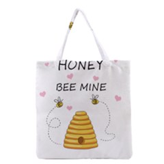 Bee Mine Valentines Day Grocery Tote Bag by Valentinaart