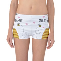 Bee Mine Valentines Day Boyleg Bikini Bottoms by Valentinaart