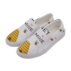 Bee Mine Valentines Day Women s Canvas Slip Ons by Valentinaart