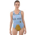 Bee mine Valentines day Cut-Out Back One Piece Swimsuit View1
