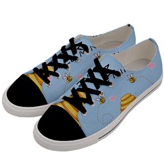 Bee Mine Valentines Day Men s Low Top Canvas Sneakers by Valentinaart