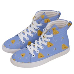 Bee Pattern Women s Hi-top Skate Sneakers by Valentinaart