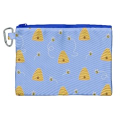 Bee Pattern Canvas Cosmetic Bag (xl)