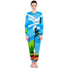 Landscape Background Nature Sky Onepiece Jumpsuit (ladies)  by Nexatart