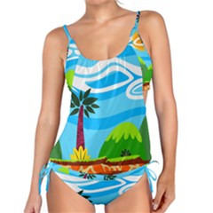 Landscape Background Nature Sky Tankini Set by Nexatart