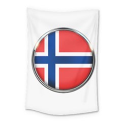Norway Country Nation Blue Symbol Small Tapestry by Nexatart