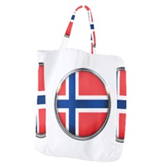 Norway Country Nation Blue Symbol Giant Grocery Zipper Tote by Nexatart
