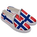 Norway Country Nation Blue Symbol Men s Canvas Slip Ons View3