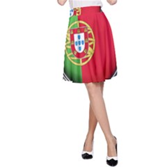 Portugal Flag Country Nation A-Line Skirt