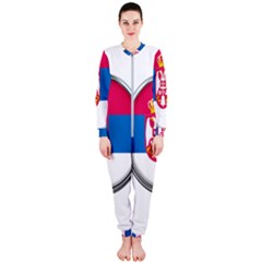 Serbia Flag Icon Europe National OnePiece Jumpsuit (Ladies) 
