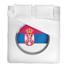 Serbia Flag Icon Europe National Duvet Cover (full/ Double Size) by Nexatart