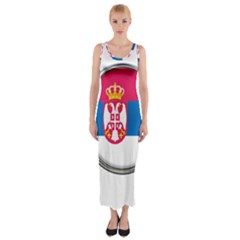 Serbia Flag Icon Europe National Fitted Maxi Dress by Nexatart