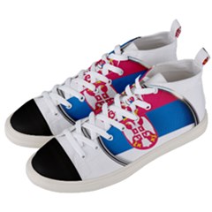 Serbia Flag Icon Europe National Men s Mid-top Canvas Sneakers