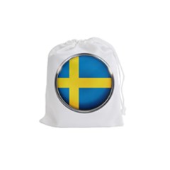 Sweden Flag Country Countries Drawstring Pouches (medium)  by Nexatart