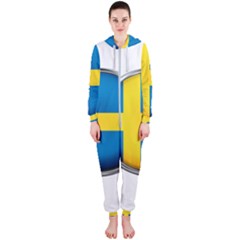 Sweden Flag Country Countries Hooded Jumpsuit (ladies)  by Nexatart