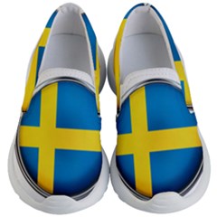 Sweden Flag Country Countries Kid s Lightweight Slip Ons by Nexatart