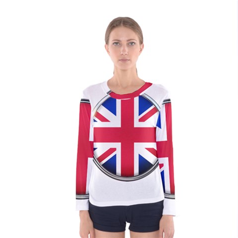 United Kingdom Country Nation Flag Women s Long Sleeve Tee by Nexatart