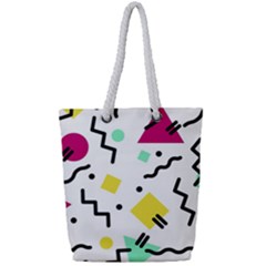 Art Background Abstract Unique Full Print Rope Handle Tote (small) by Nexatart