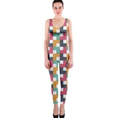 Background Abstract Geometric One Piece Catsuit by Nexatart