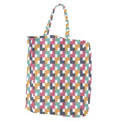 Background Abstract Geometric Giant Grocery Zipper Tote