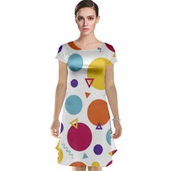 Background Polka Dot Cap Sleeve Nightdress by Nexatart