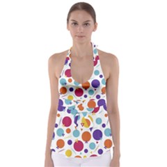 Background Polka Dot Babydoll Tankini Top by Nexatart