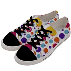 Background Polka Dot Men s Low Top Canvas Sneakers