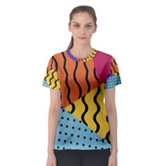 Background Abstract Memphis Women s Sport Mesh Tee