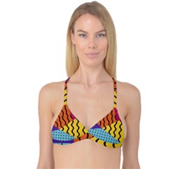 Background Abstract Memphis Reversible Tri Bikini Top