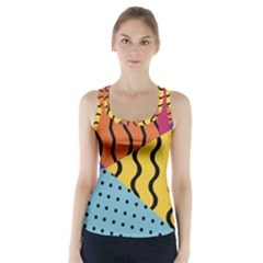 Background Abstract Memphis Racer Back Sports Top by Nexatart