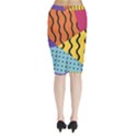 Background Abstract Memphis Midi Wrap Pencil Skirt View2