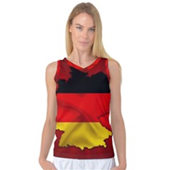 Germany Map Flag Country Red Flag Women s Basketball Tank Top by Nexatart