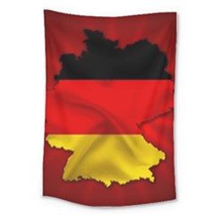 Germany Map Flag Country Red Flag Large Tapestry by Nexatart