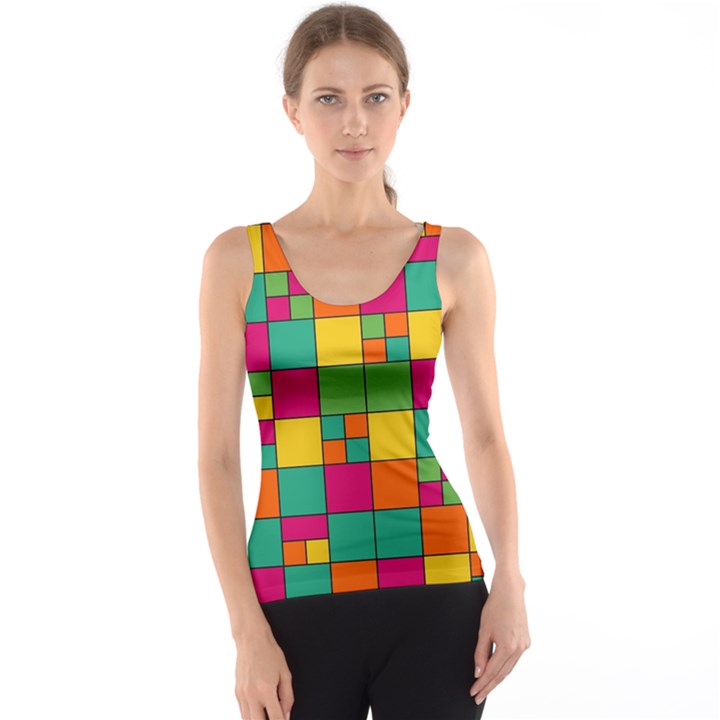 Squares Abstract Background Abstract Tank Top