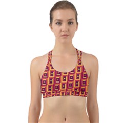 3 D Squares Abstract Background Back Web Sports Bra