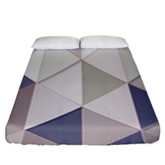 Background Geometric Triangle Fitted Sheet (king Size)