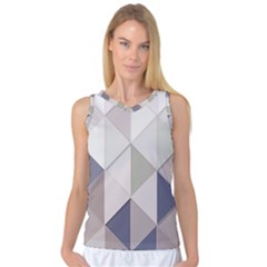 Background Geometric Triangle Women s Basketball Tank Top by Nexatart