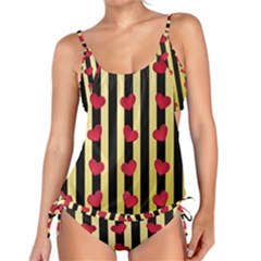 Love Heart Pattern Decoration Abstract Desktop Tankini Set by Nexatart