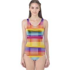 Art Background Abstract One Piece Swimsuit