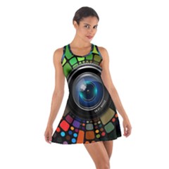 Lens Photography Colorful Desktop Cotton Racerback Dress by Nexatart