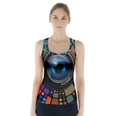 Lens Photography Colorful Desktop Racer Back Sports Top by Nexatart