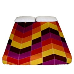 Geometric Pattern Triangle Fitted Sheet (queen Size)