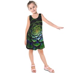 Nature Desktop Flora Color Pattern Kids  Sleeveless Dress by Nexatart