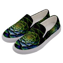 Nature Desktop Flora Color Pattern Men s Canvas Slip Ons